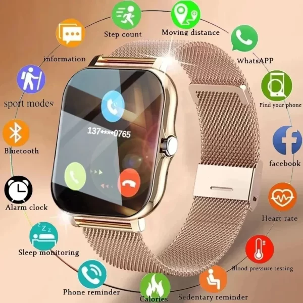 Smartwatch digital, relógio de pulso esportivo, relógio