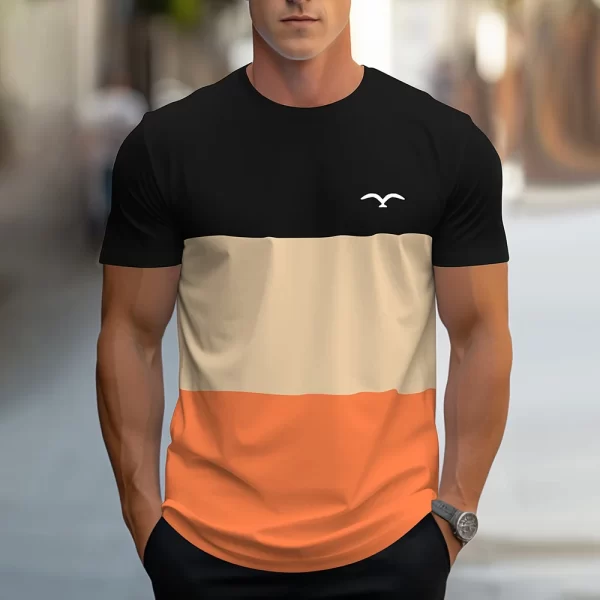 Camiseta masculina casual, fresca